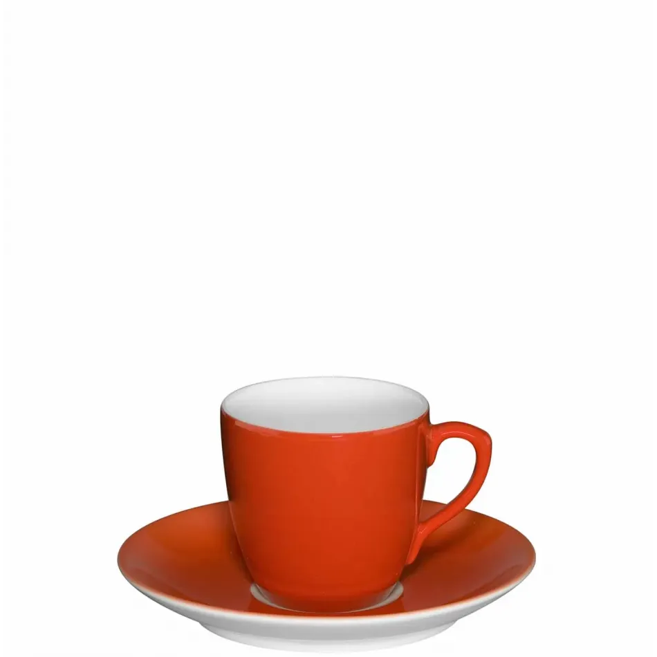 Colors Coffee Cup & Saucer Red