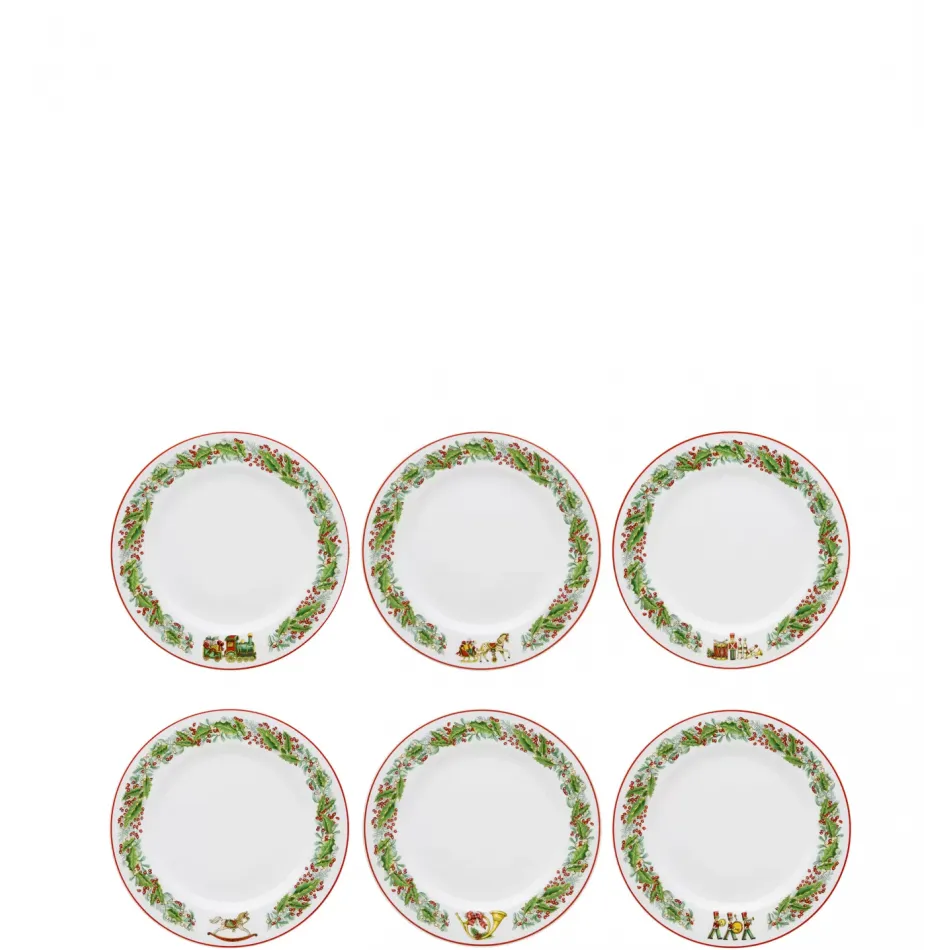 Christmas Magic Set 6 Dessert Plates