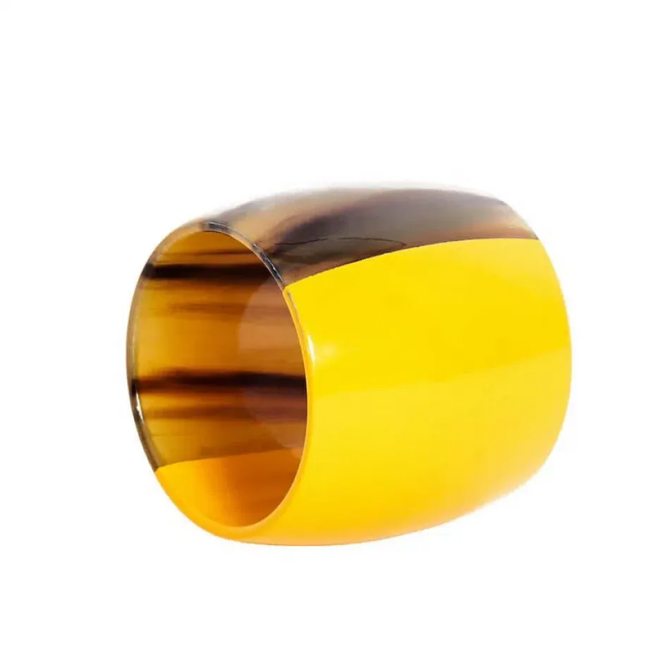 Horn & Lacquer Yellow Horn Napkin Ring