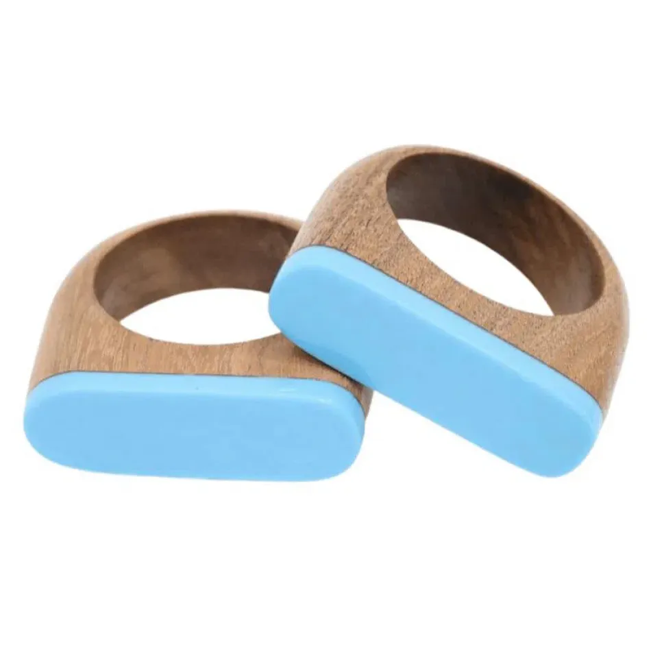 Flow Small Light Blue Napkin Ring