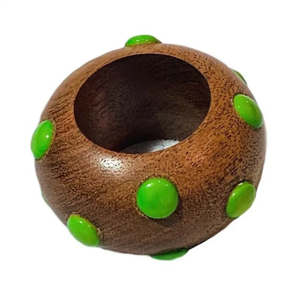 Candy Dot Green Napkin Ring