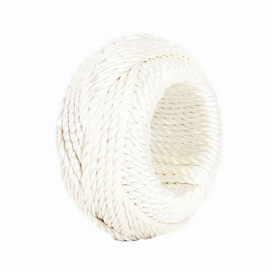 Rope White Napkin Ring