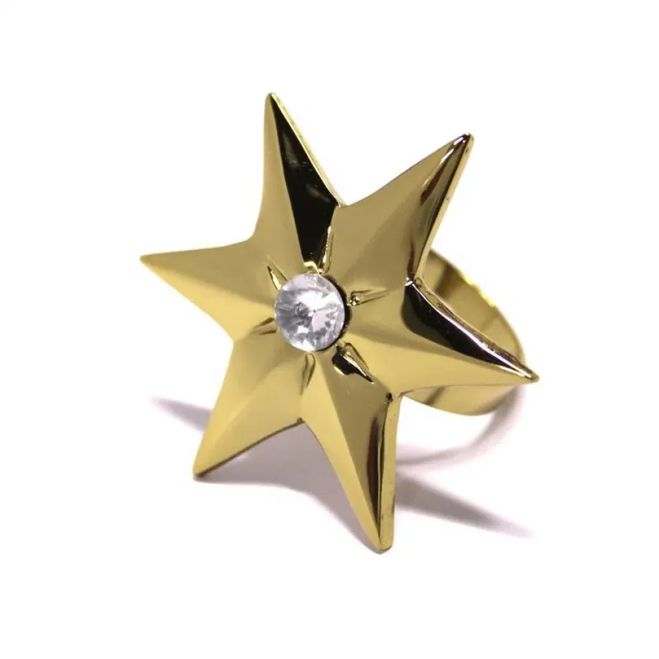 Star Gold Metal Napkin Ring