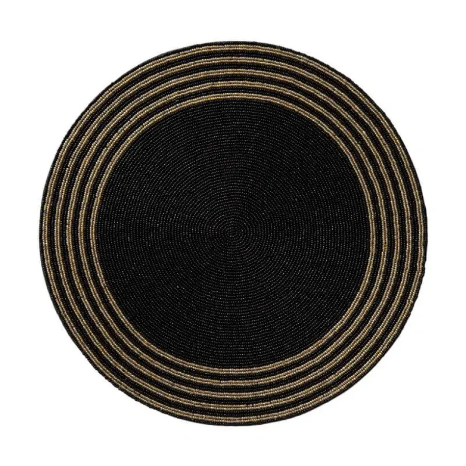 Sparkle Black 15" Round Placemat