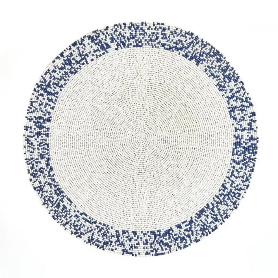 Splatter Navy/White 15" Round Placemat