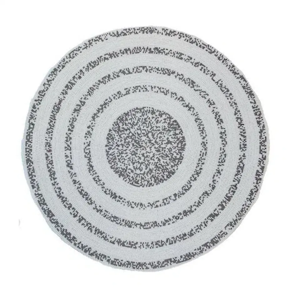 Zen Taupe/White 15" Round Placemat