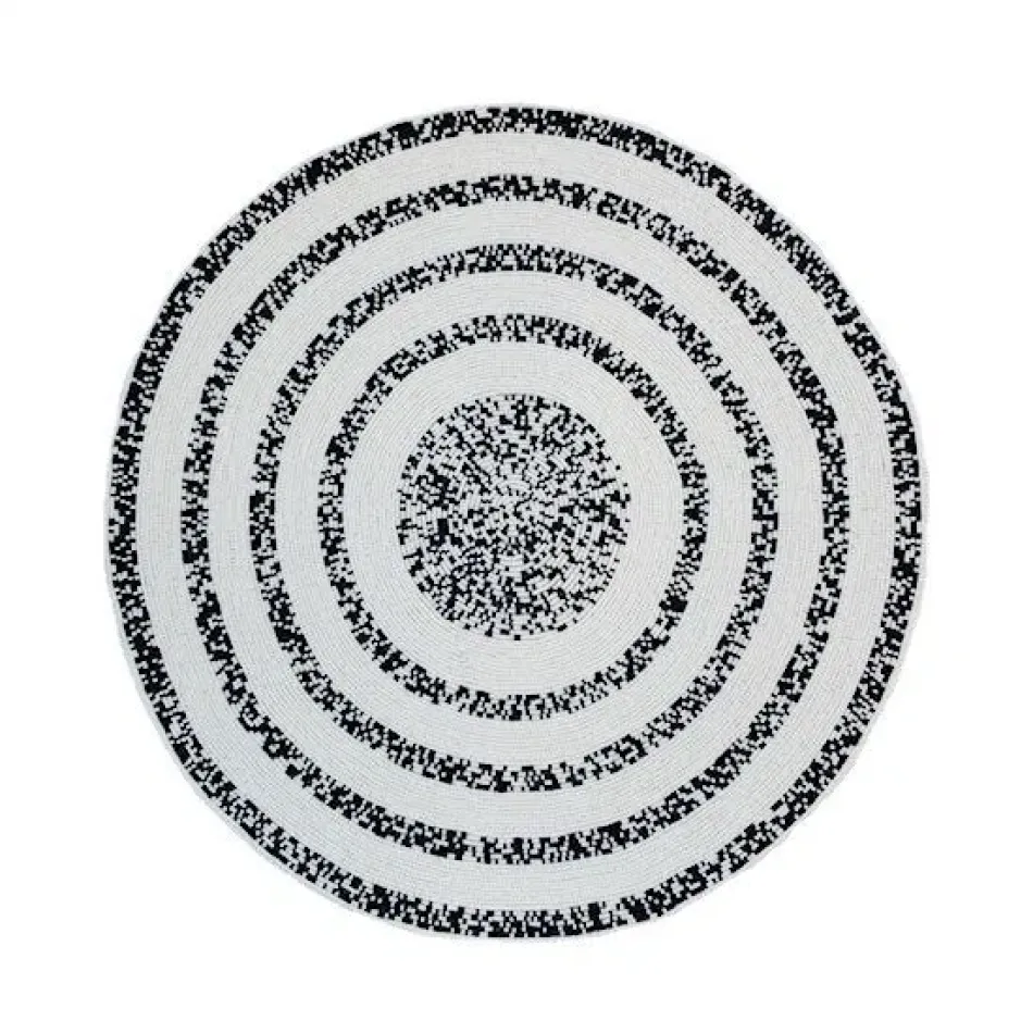 Zen Black/White 15" Round Placemat