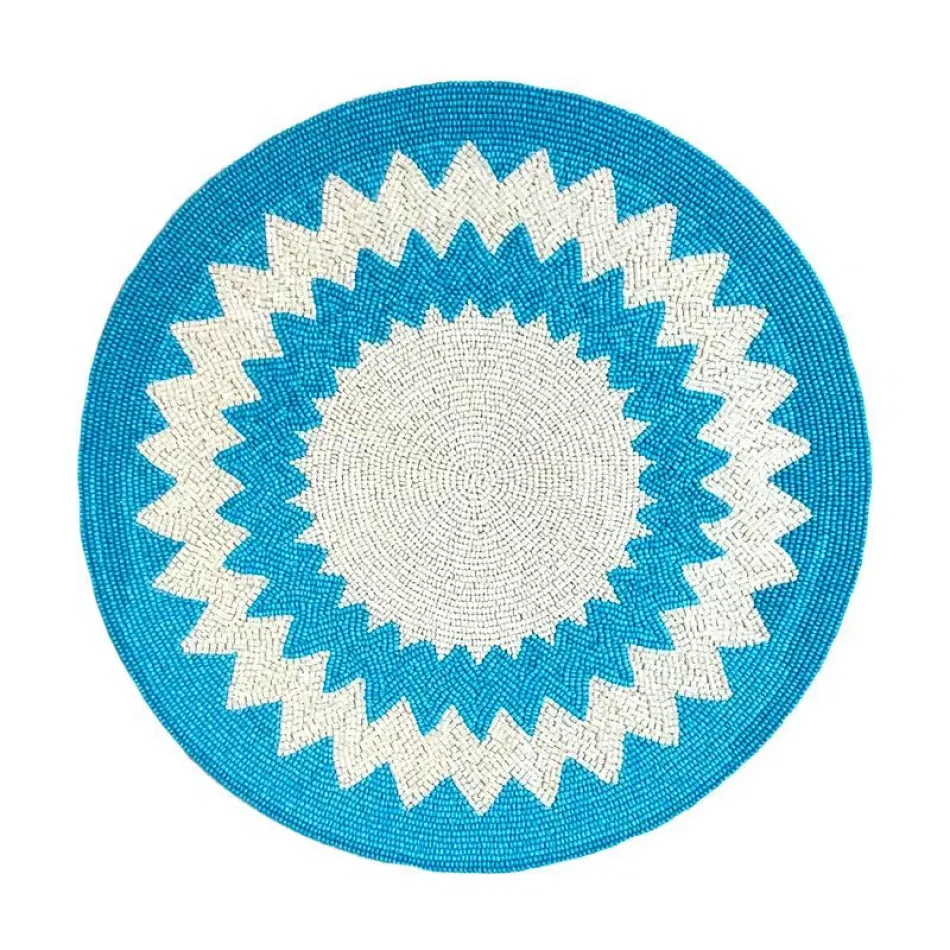 Capri Blue/White 15" Round Placemat