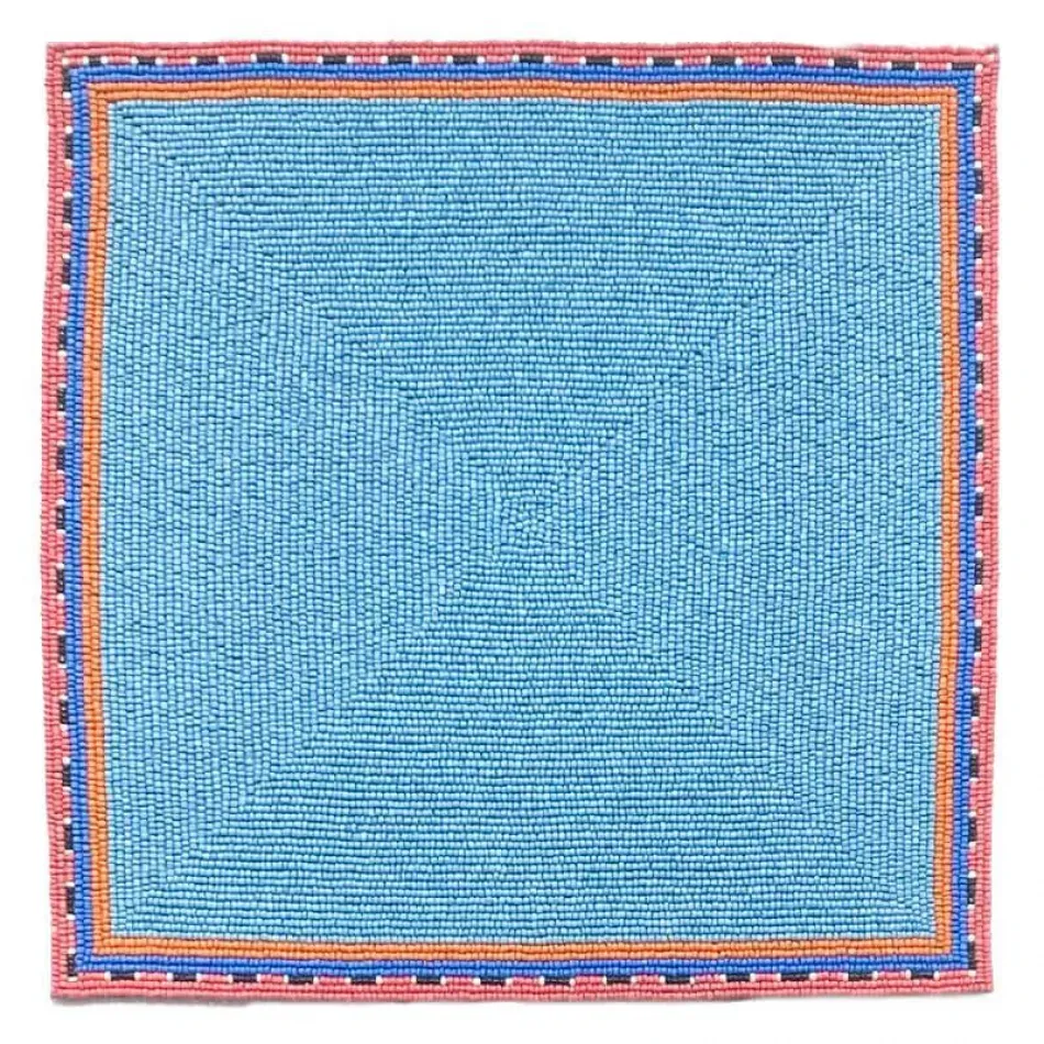 Madagascar Blue/Multi 15" Square Placemat