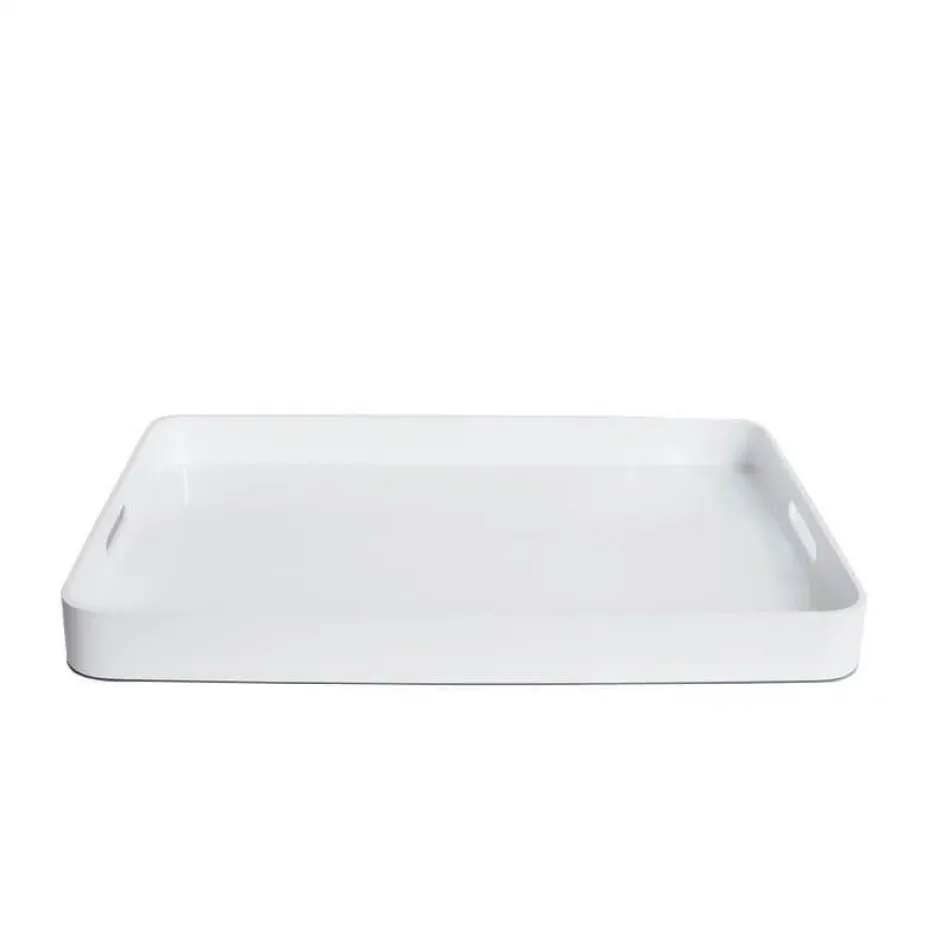 White 16" x 24" x 2" Large Lacquer Tray