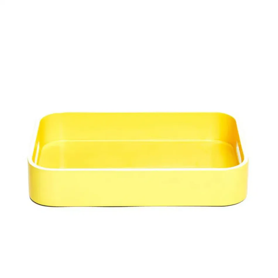 Lemon 8" x 12" x 2" Small Lacquer Tray