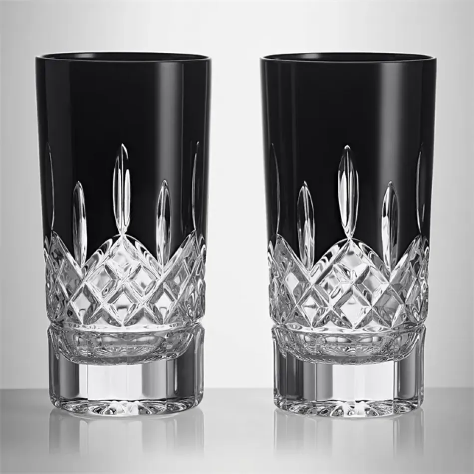 Lismore Black Highball 11oz Set of 2