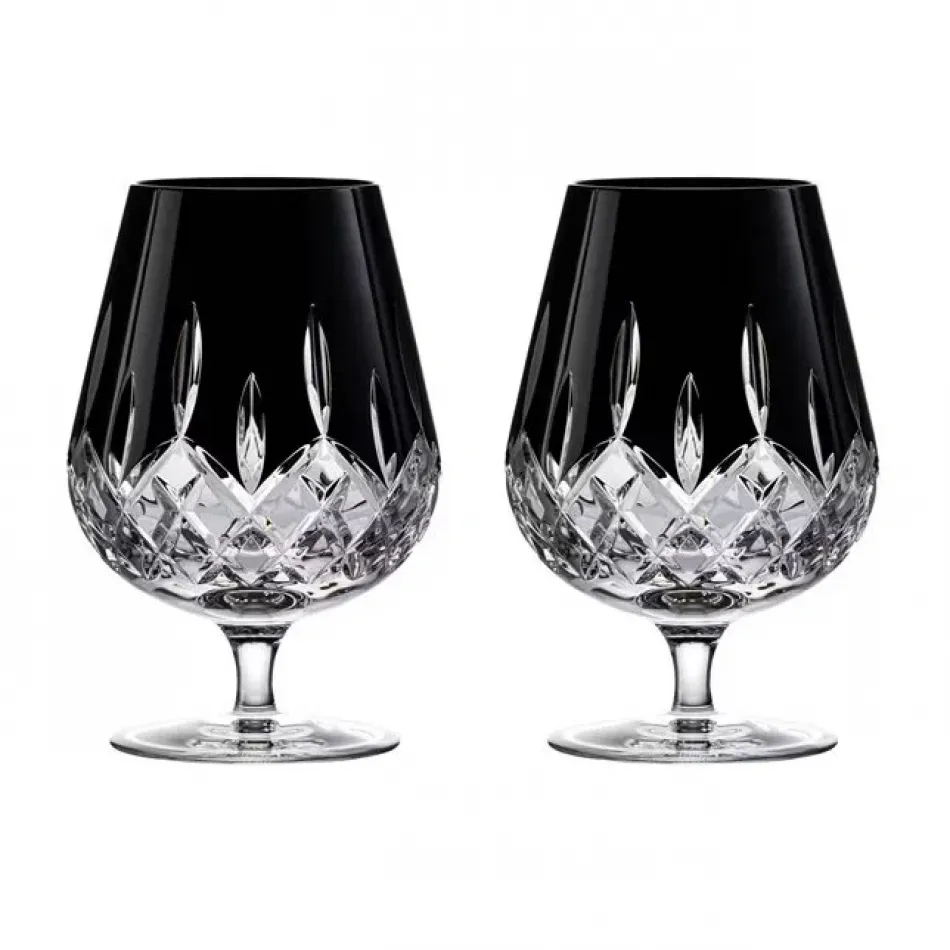 Connoisseur Lismore Black Brandy Balloon 510 ml 17 fl oz, Set of 2