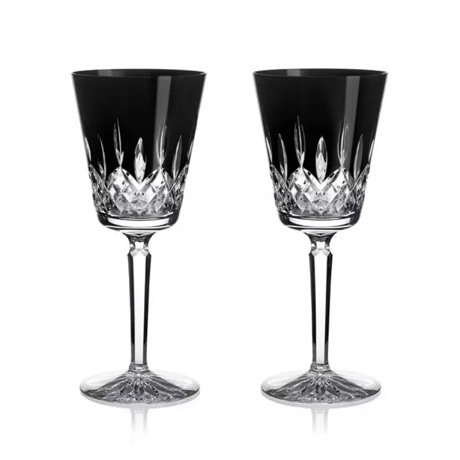 Lismore Black Medium Goblet 345 ml 11.5 fl oz, Set of 2