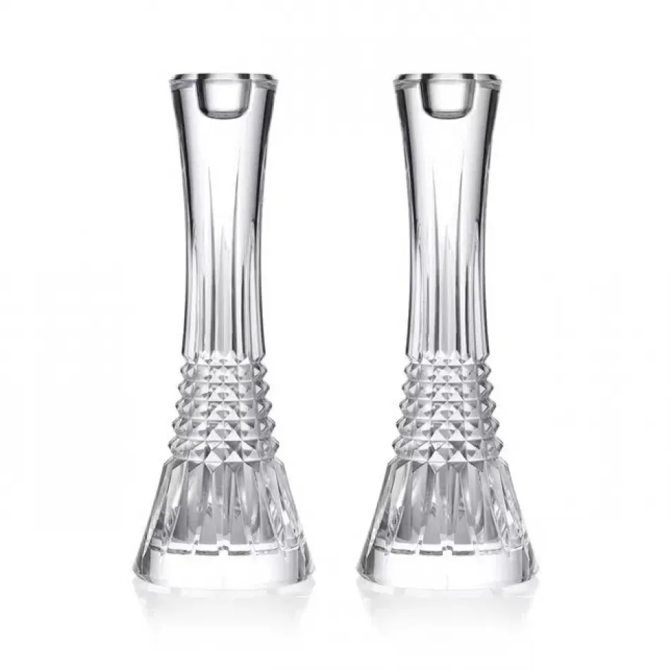 Lismore Diamond Candlestick 10" Set of 2