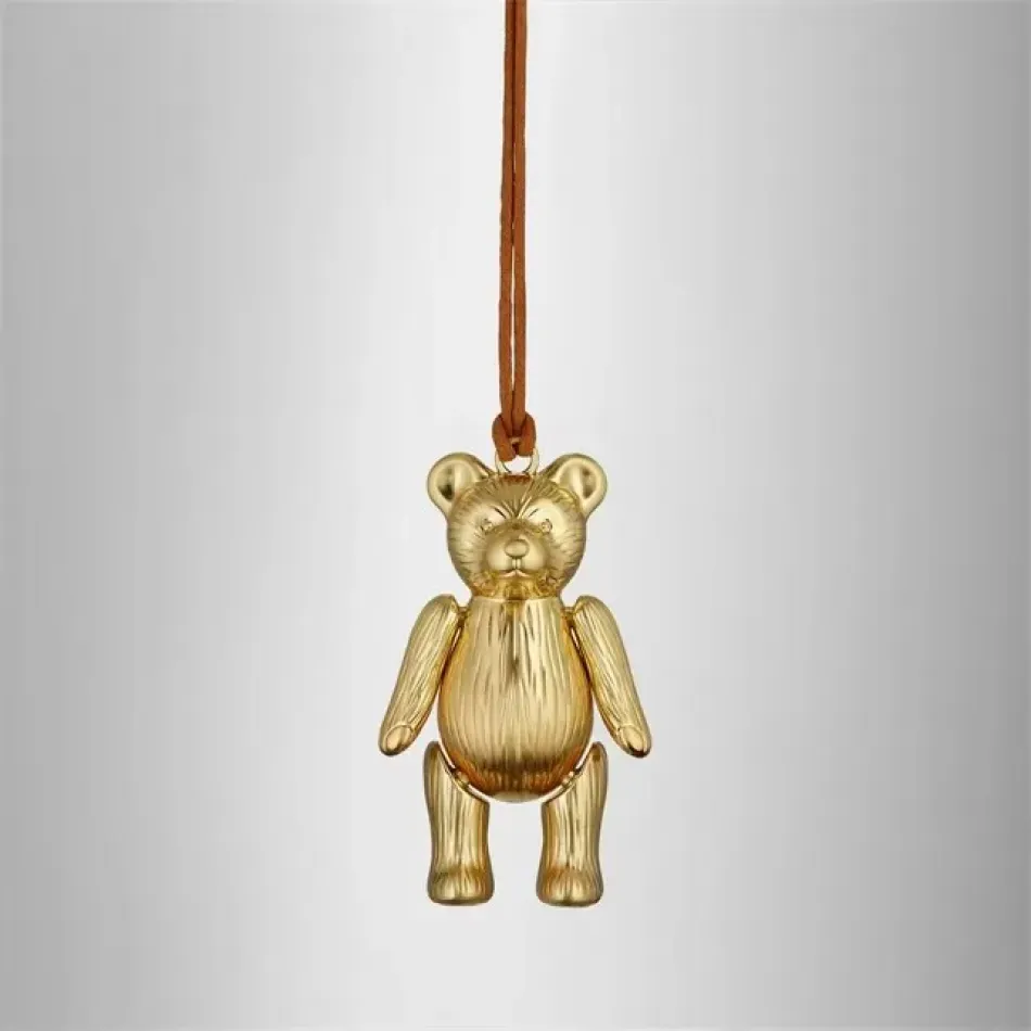 Christmas Teddy Golden Ornament