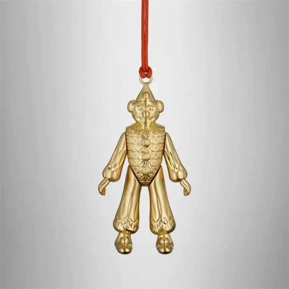 Christmas Clown Golden Ornament