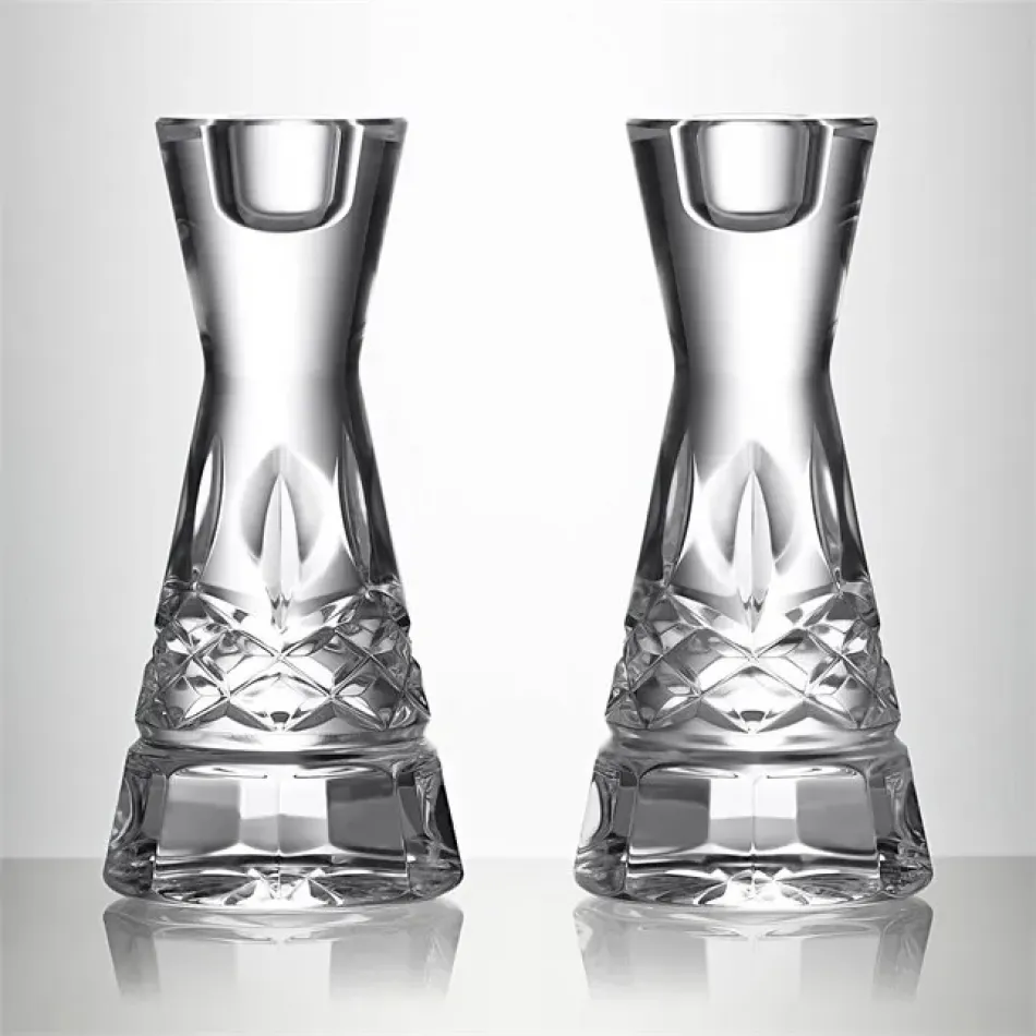 Lismore Round Candlestick 15cm 6in, Set of 2