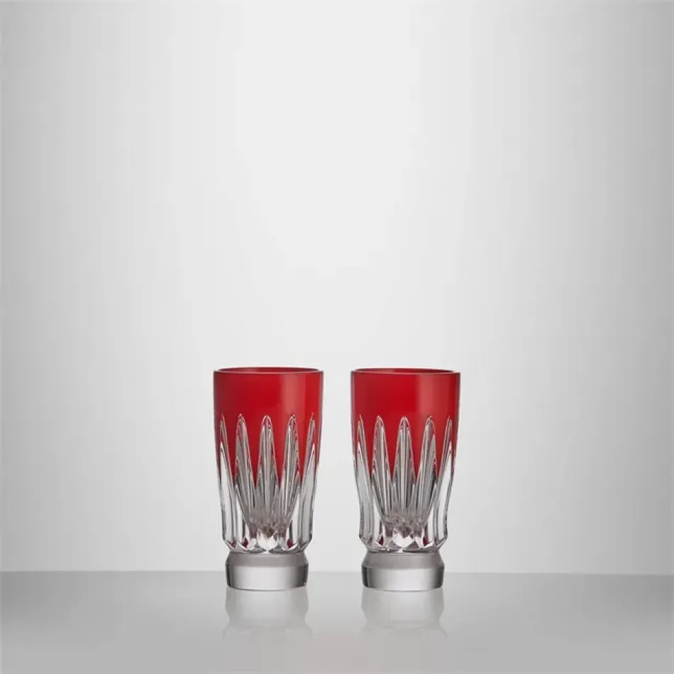 New Year Firework New Year 2026 Red Shot Glasses Set of 2
