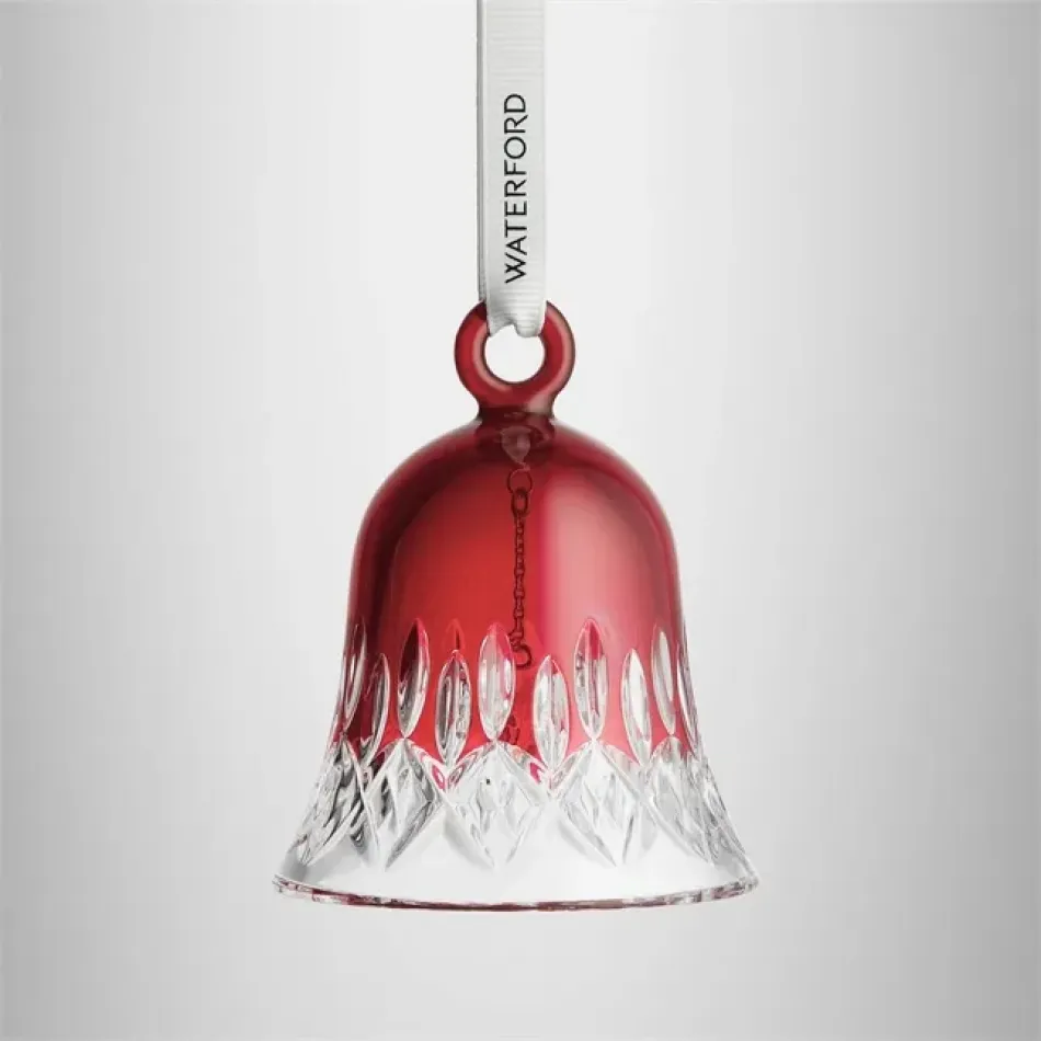 Christmas Crystal Lismore Red Bell Ornament