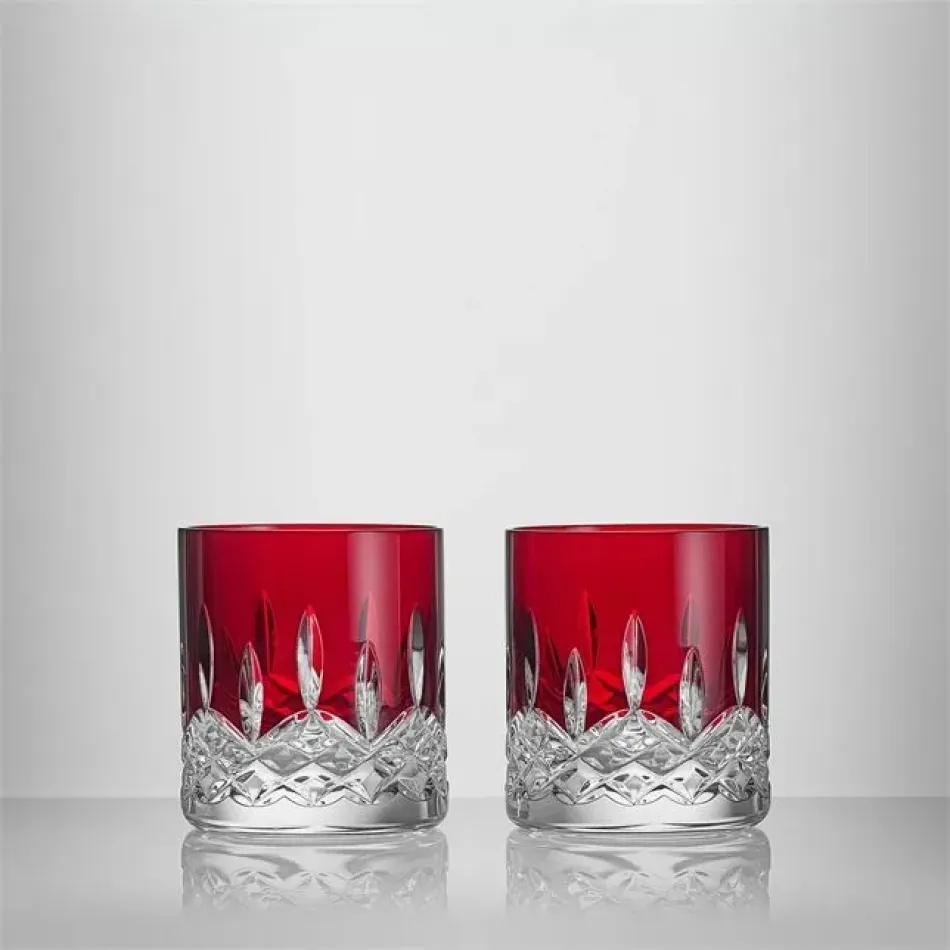 Lismore Red Tumbler Straight, 180ml, Set of 2