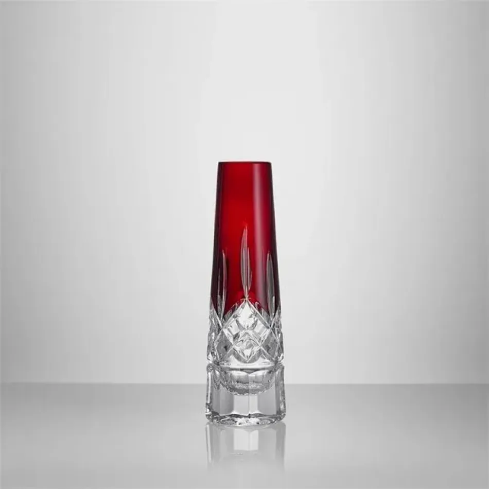 Lismore Red Bud Vase, 18cm