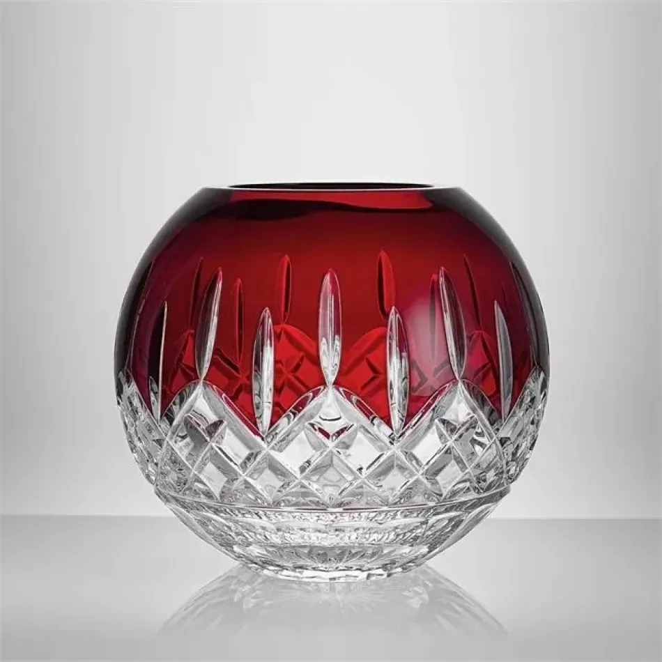 Lismore Red Rose Bowl, 20cm