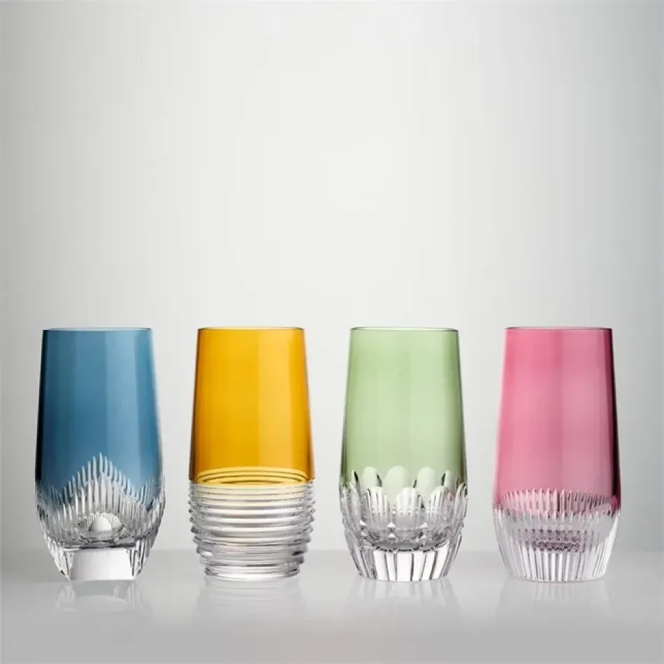 Mixology Color Highball 14.5oz Mixed Set of 4
