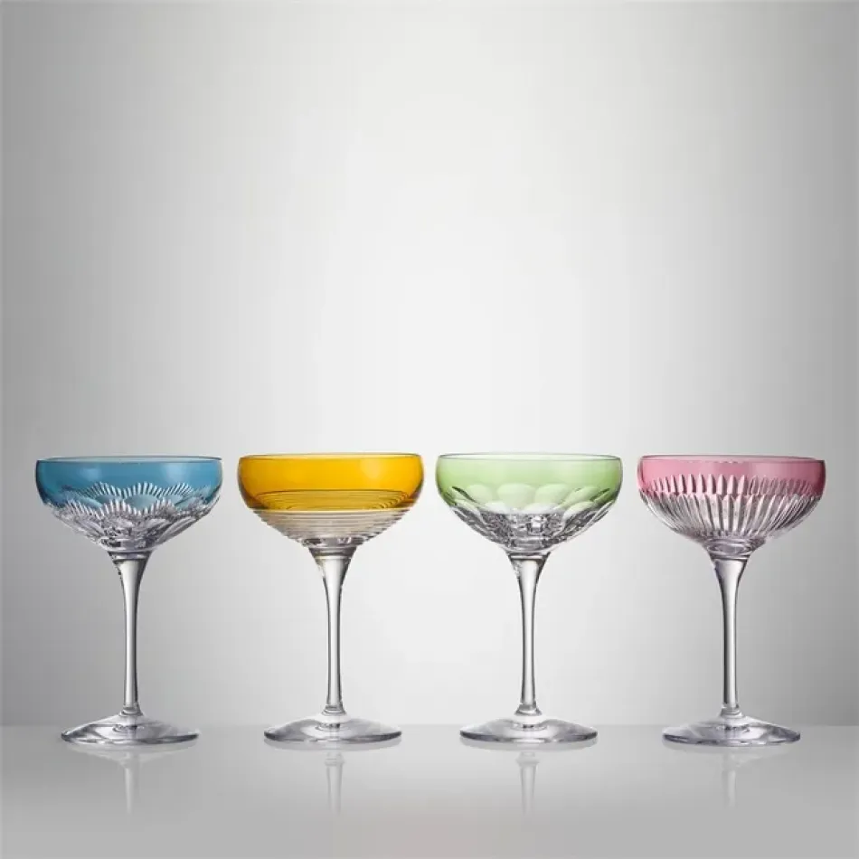 Mixology Color Coupe 9oz Mixed Set of 4
