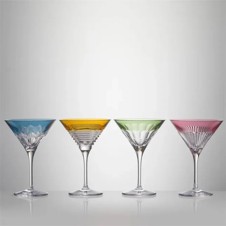 Mixology Color Martini 8oz Mixed Set of 4