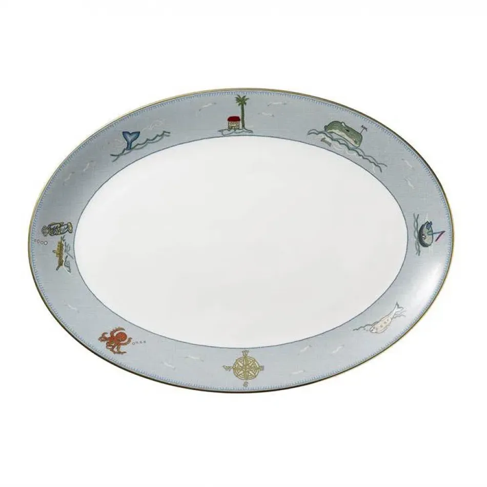 Kit Kemp Sailors Farewell Oval Platter 35.7cm 14in, Boxed