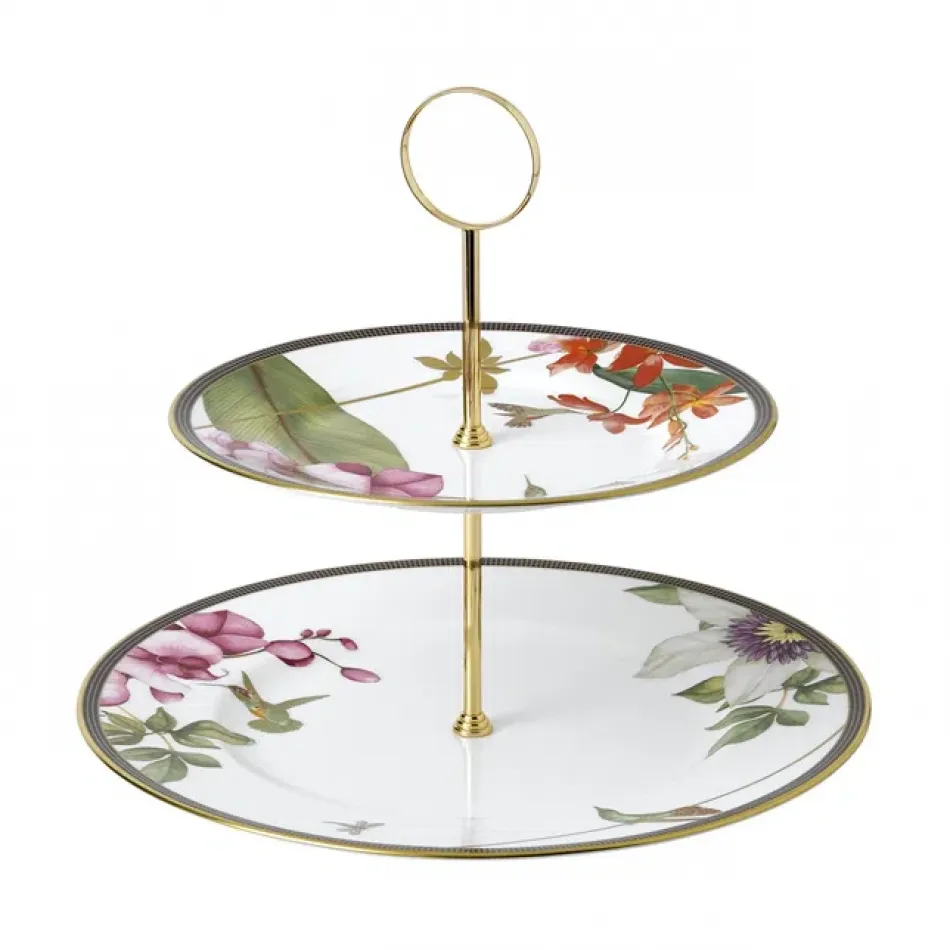 Hummingbird 2 Tier Cake Stand