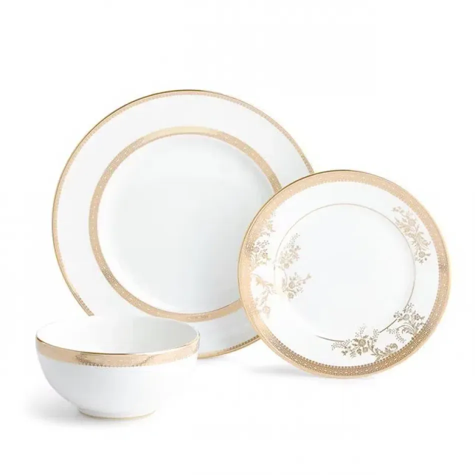 Vera Wang Lace Gold Dinnerware Set, 12 Pieces