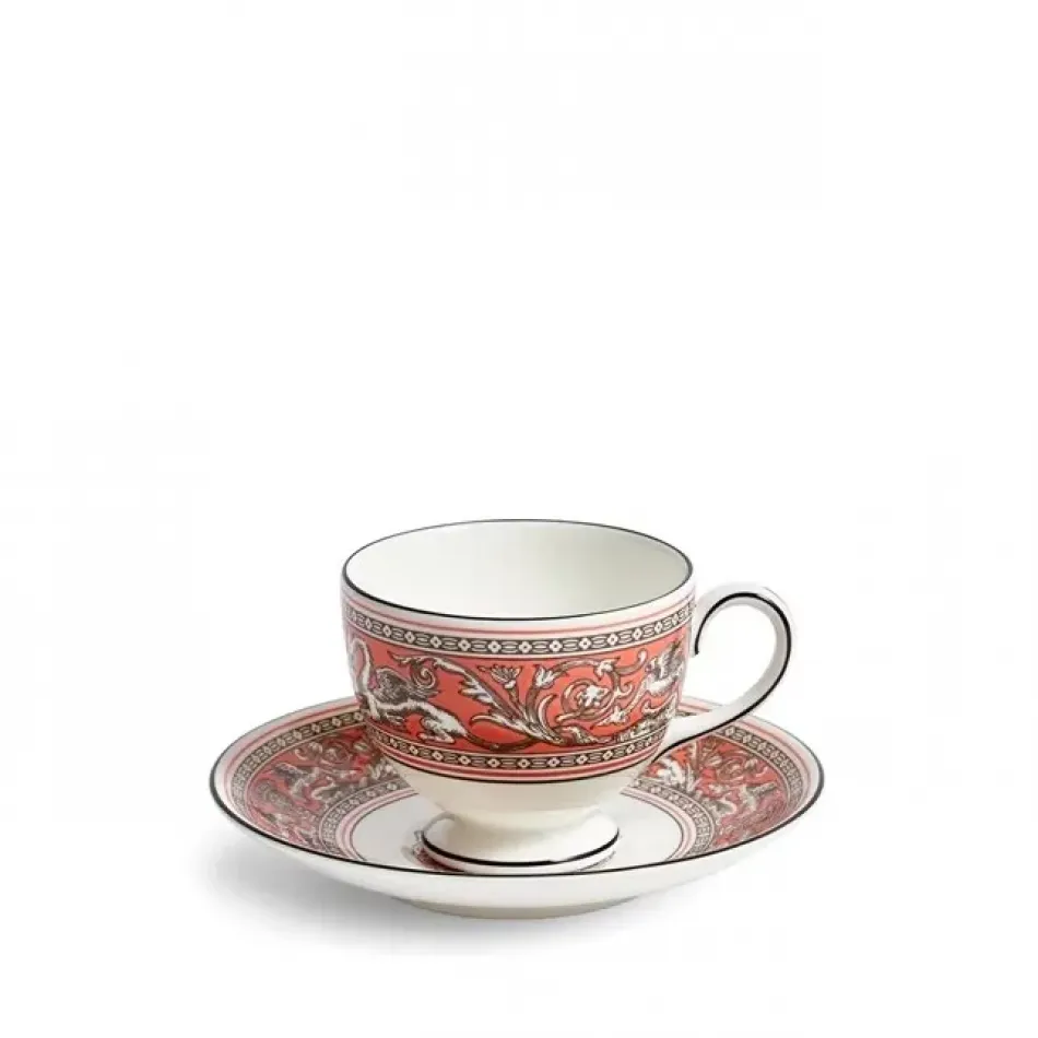 Florentine Salmon Teacup Saucer 174ml 5.8floz