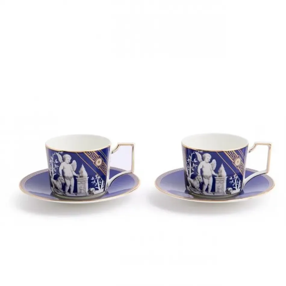 Renaissance Gold Accents Renaissance Gold Teacup Saucer 250ml 8.45oz Set of 2
