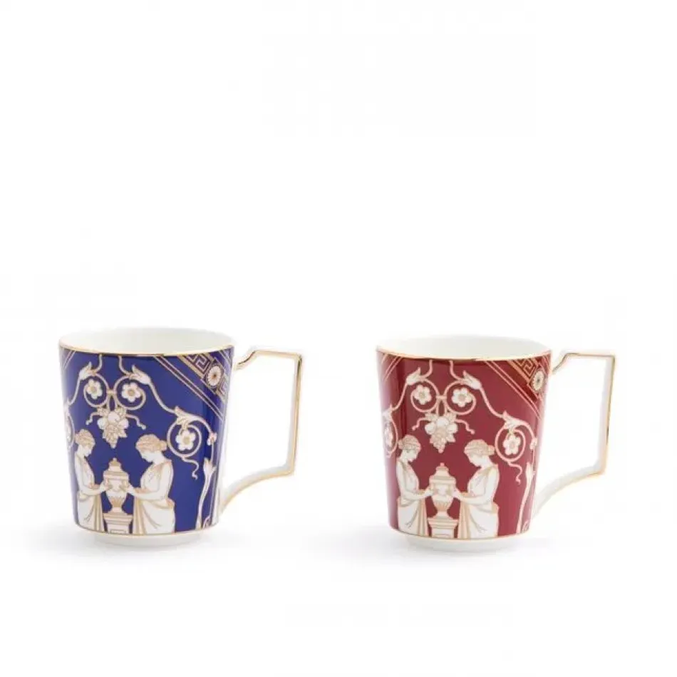 Renaissance Mix Accents Renaissance Mix Mug 300ml 10.1floz Set of 2 Gold/Red