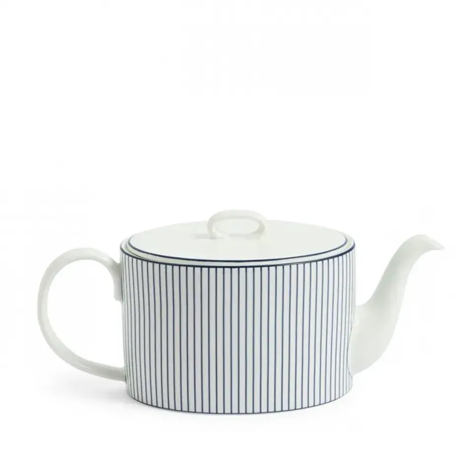Gio Blue Pinstripe Teapot