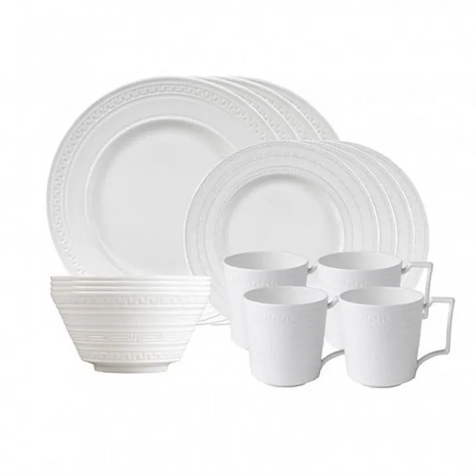 Intaglio Dinnerware Set, 16 Pieces