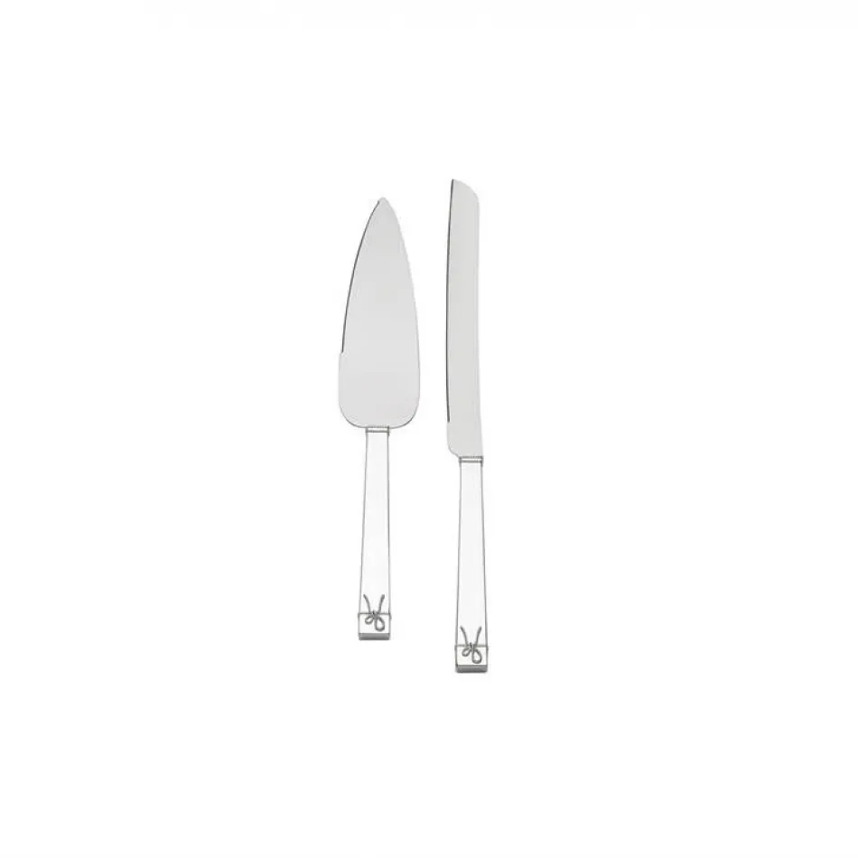 Vera Wang Love Knots Cake Knife & Server Silver