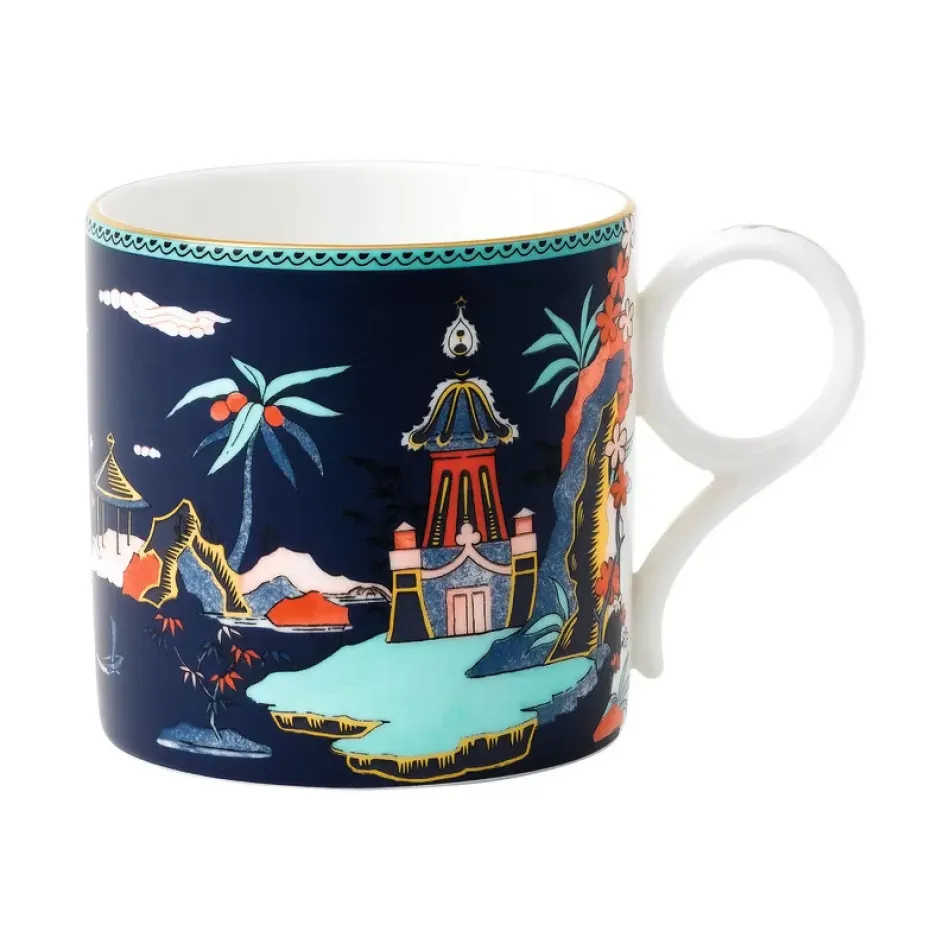 Wonderlust Blue Pagoda Mug 270ml 9.1floz, Set of 2