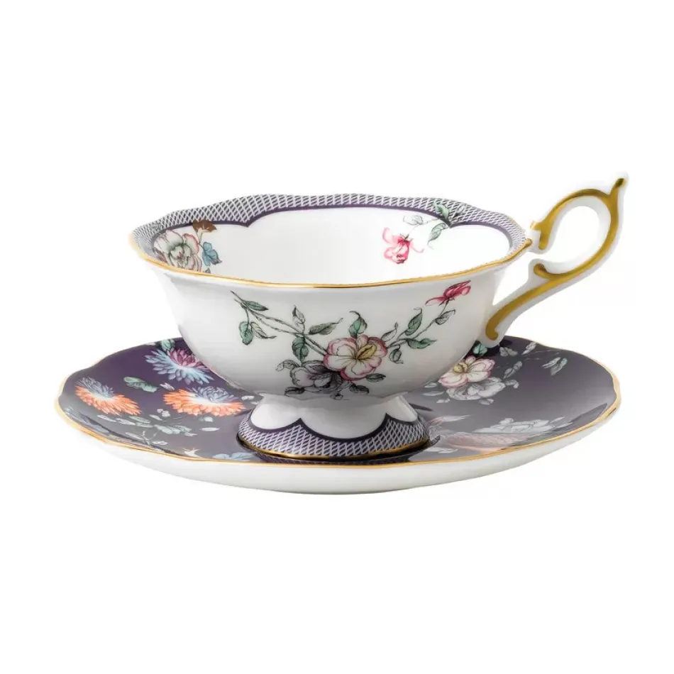 Wonderlust Midnight Crane Teacup & Saucer 150ml 5floz