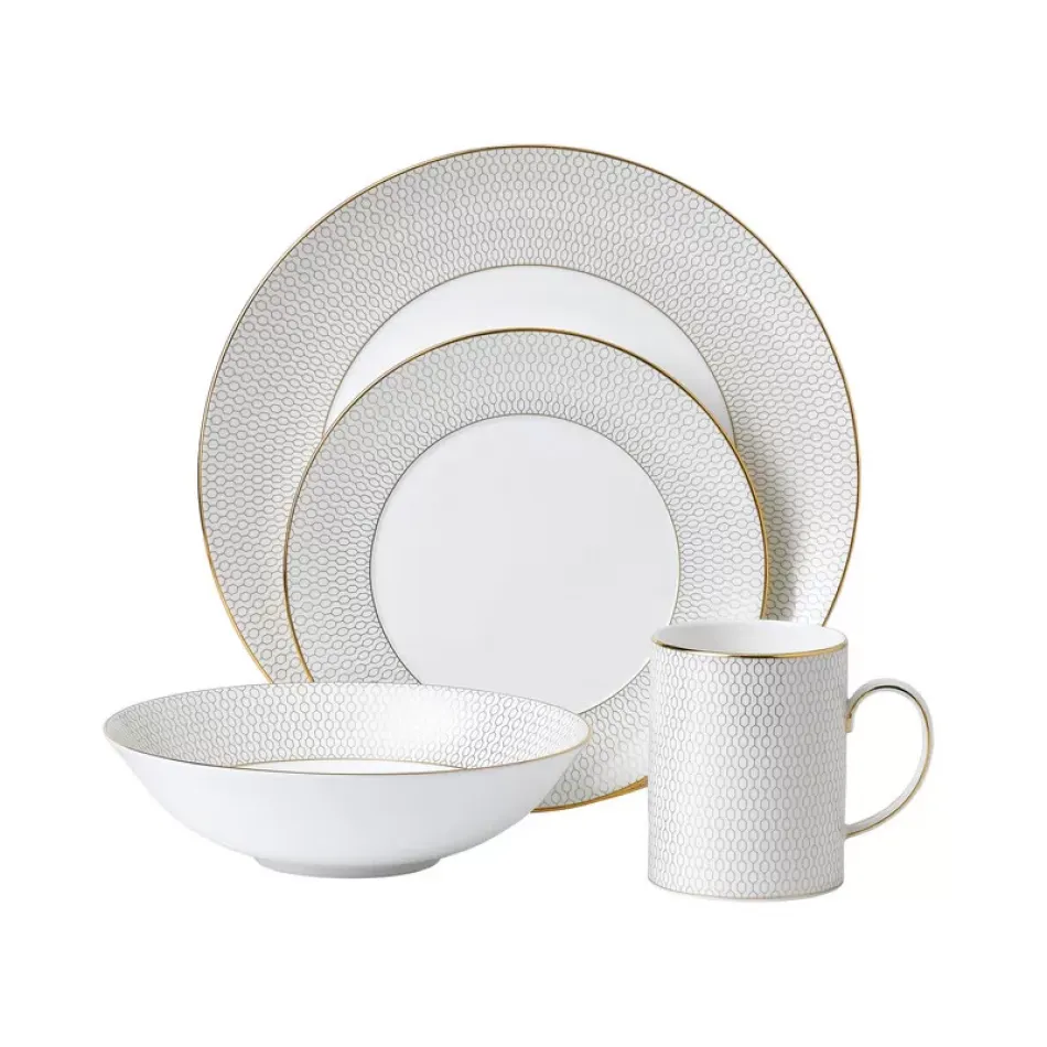 Gio Gold Dinnerware Set, 4 Pieces