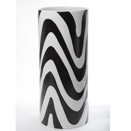 Zebra Print Umbrella Stand by Wayland Gregory Ceramics | Gracious Style