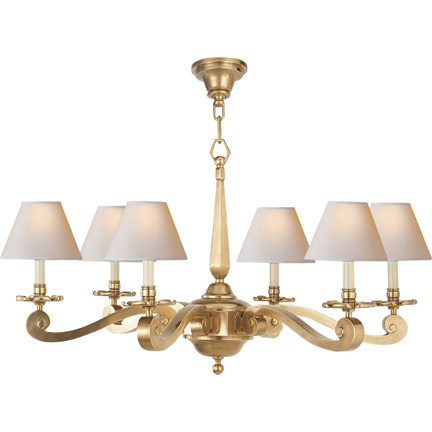 Alexa Hampton Myrna Chandelier in Natural Brass