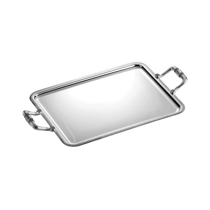Christofle Malmaison Silver Plated Rectangular Serving Tray with
