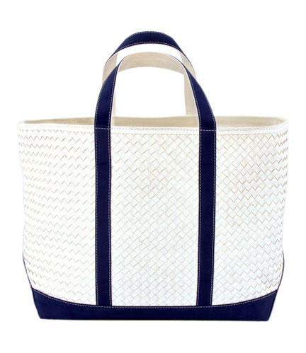  Classic Leather Navy Tote 