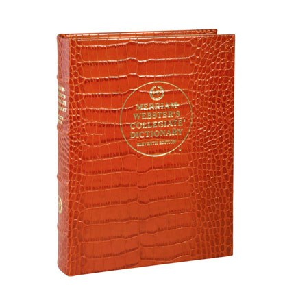 Orange Crocodile Leather Dictionary