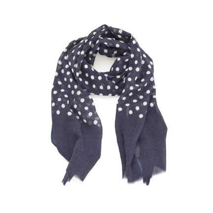 Dots Navy Scarf