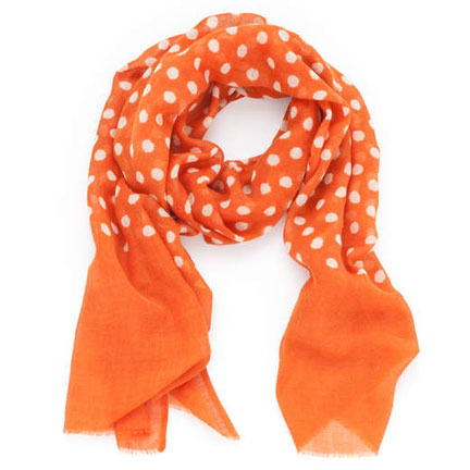 Dots Orange Scarf