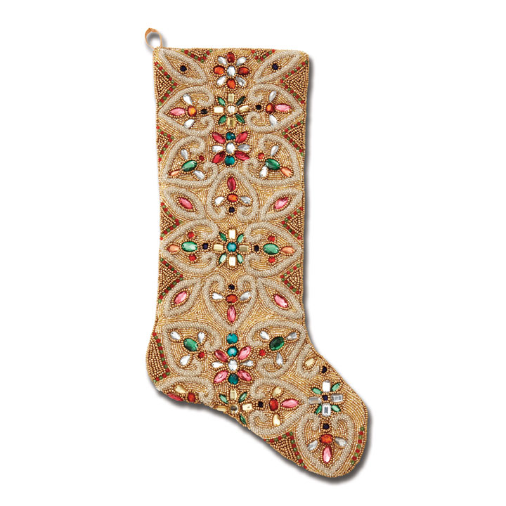 Kim Seybert Multi Jewel Adorned Stocking | Gracious Style